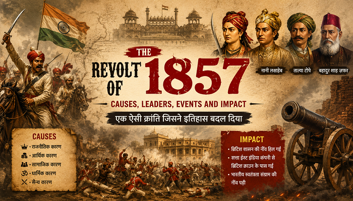 Revolt of 1857: Causes, Leaders, Events and Impact