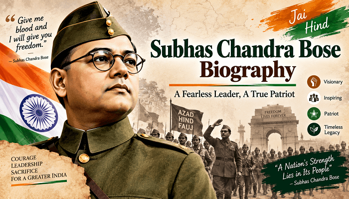 Subhas Chandra Bose Biography: Life, INA & Freedom Struggle